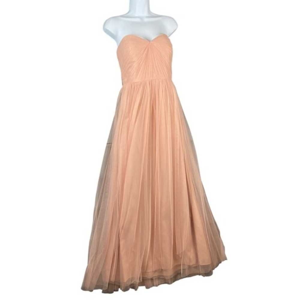 Jenny Yoo Peach Strapless Tulle Gown Formal Bride… - image 2