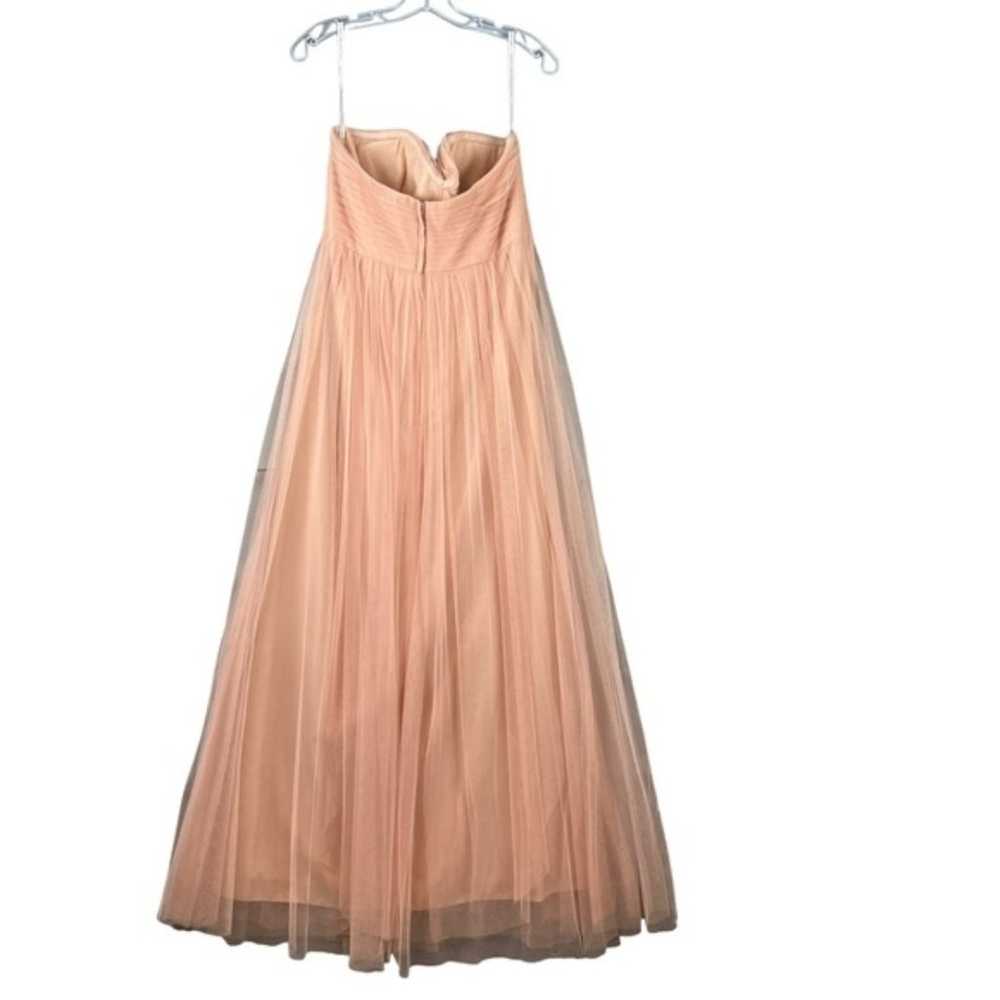Jenny Yoo Peach Strapless Tulle Gown Formal Bride… - image 3