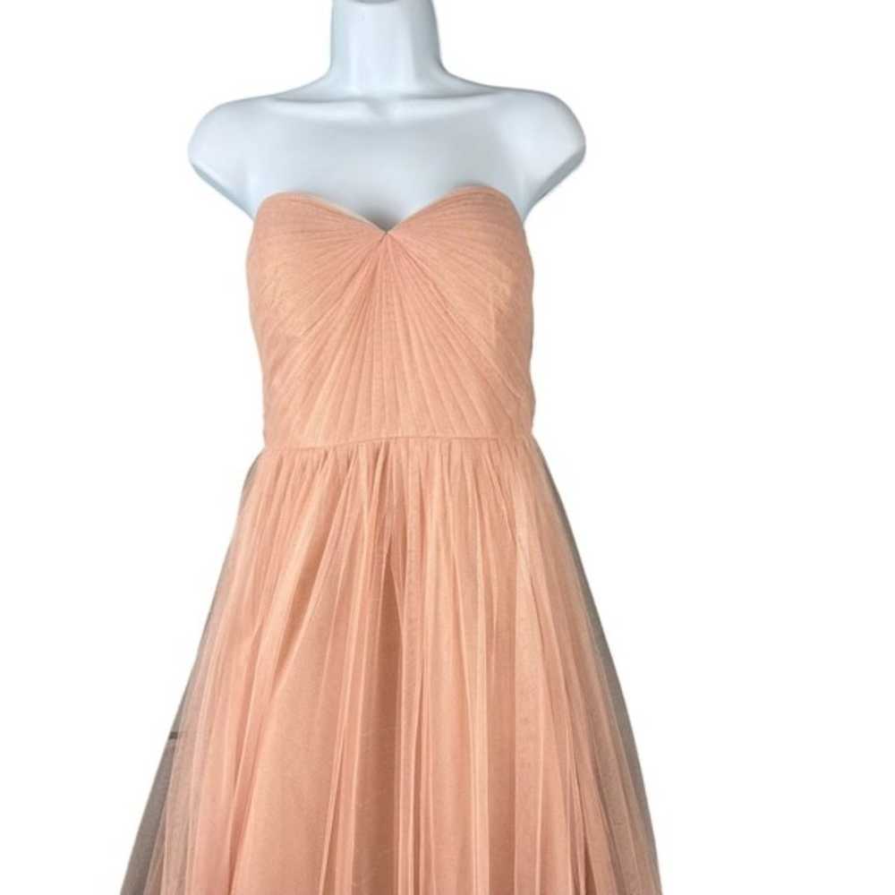 Jenny Yoo Peach Strapless Tulle Gown Formal Bride… - image 4