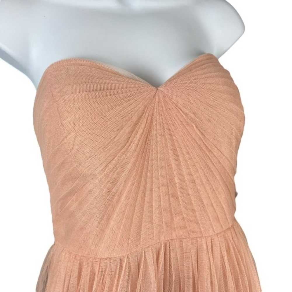 Jenny Yoo Peach Strapless Tulle Gown Formal Bride… - image 5