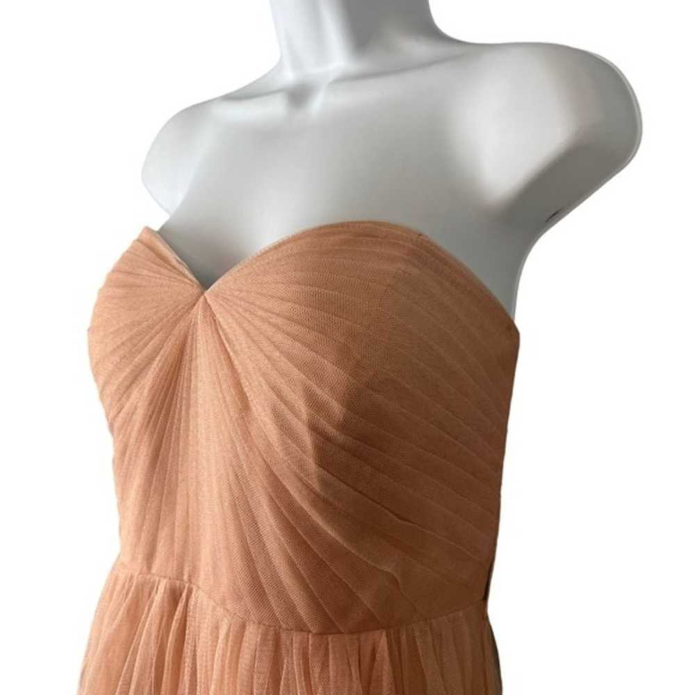 Jenny Yoo Peach Strapless Tulle Gown Formal Bride… - image 6
