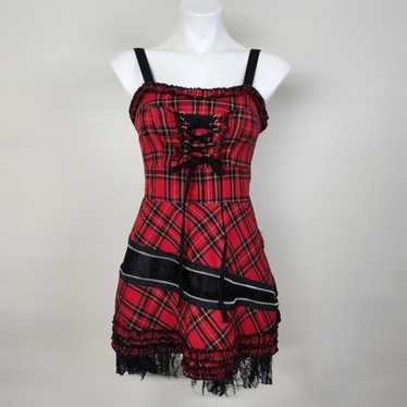 Hell Bunny Plaid Zipper Dress XL - image 1