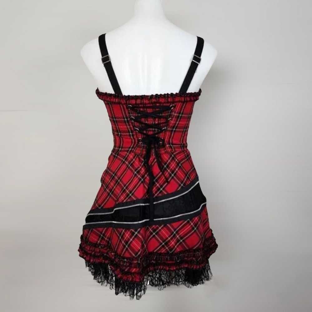 Hell Bunny Plaid Zipper Dress XL - image 2