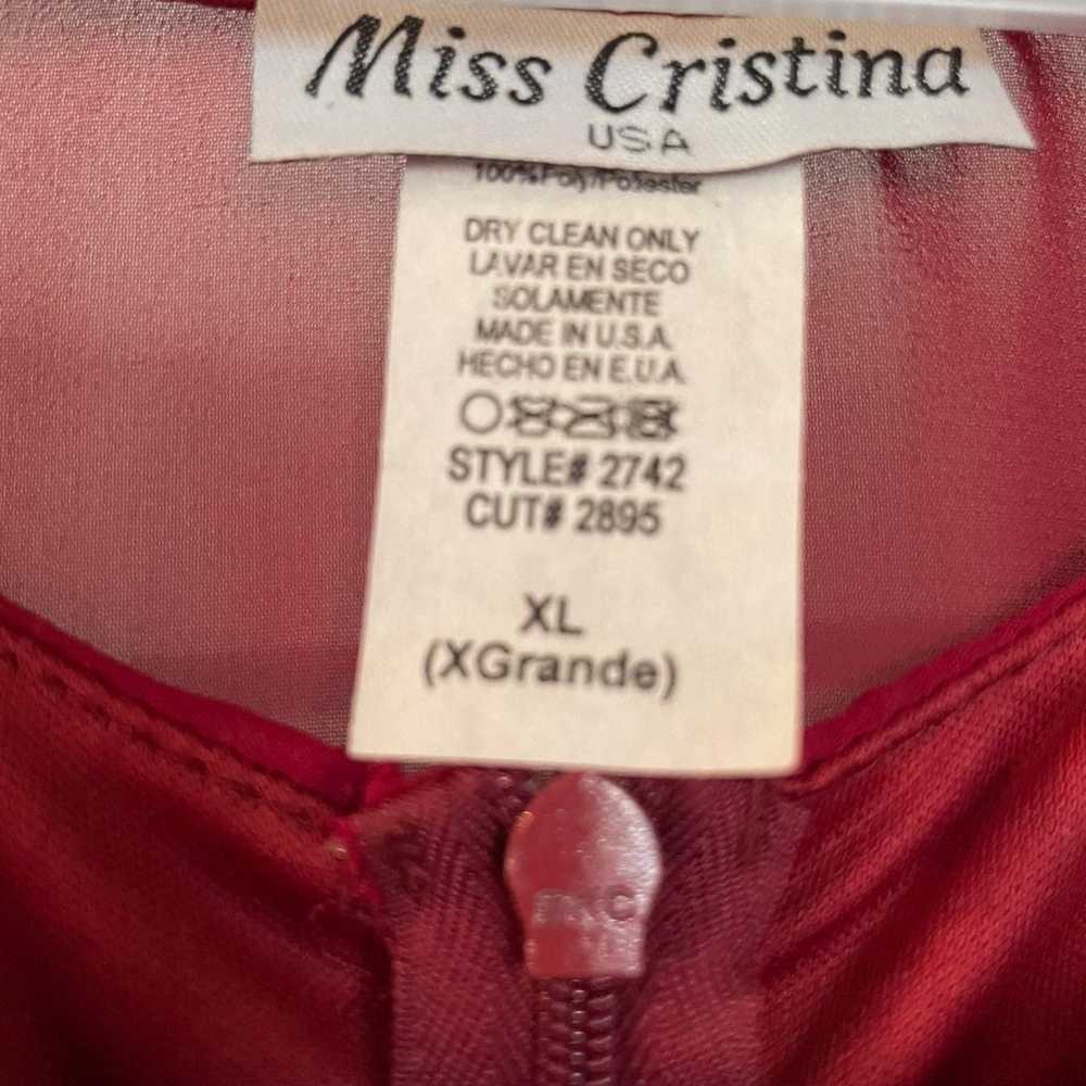 Miss Cristina red chiffon 2pcs dress set long dre… - image 11
