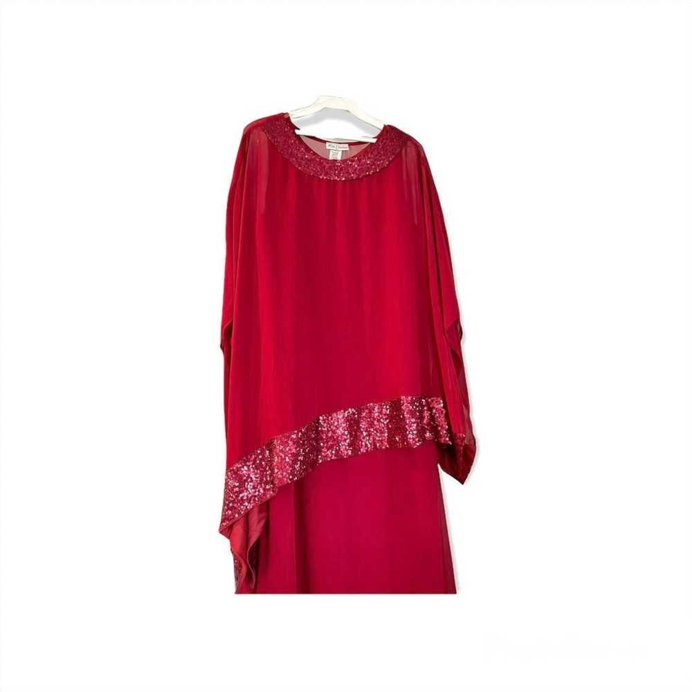 Miss Cristina red chiffon 2pcs dress set long dre… - image 2