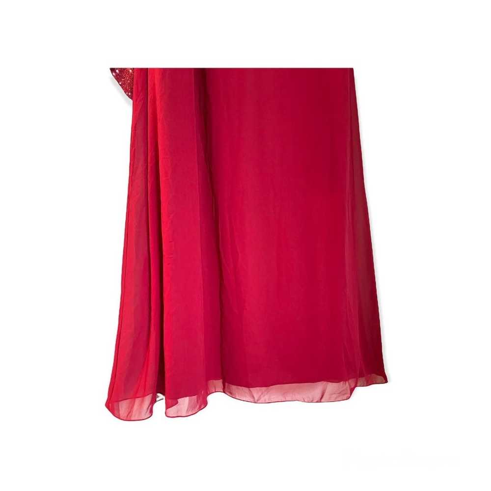 Miss Cristina red chiffon 2pcs dress set long dre… - image 9