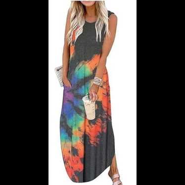 Tie Dye Dress Women's Tie Dye Maxi Dress Tye Dye Dress Bohemian Dress Beach  Dress Hippie Sizes XS 3XL Custom Tie Dye -  Canada