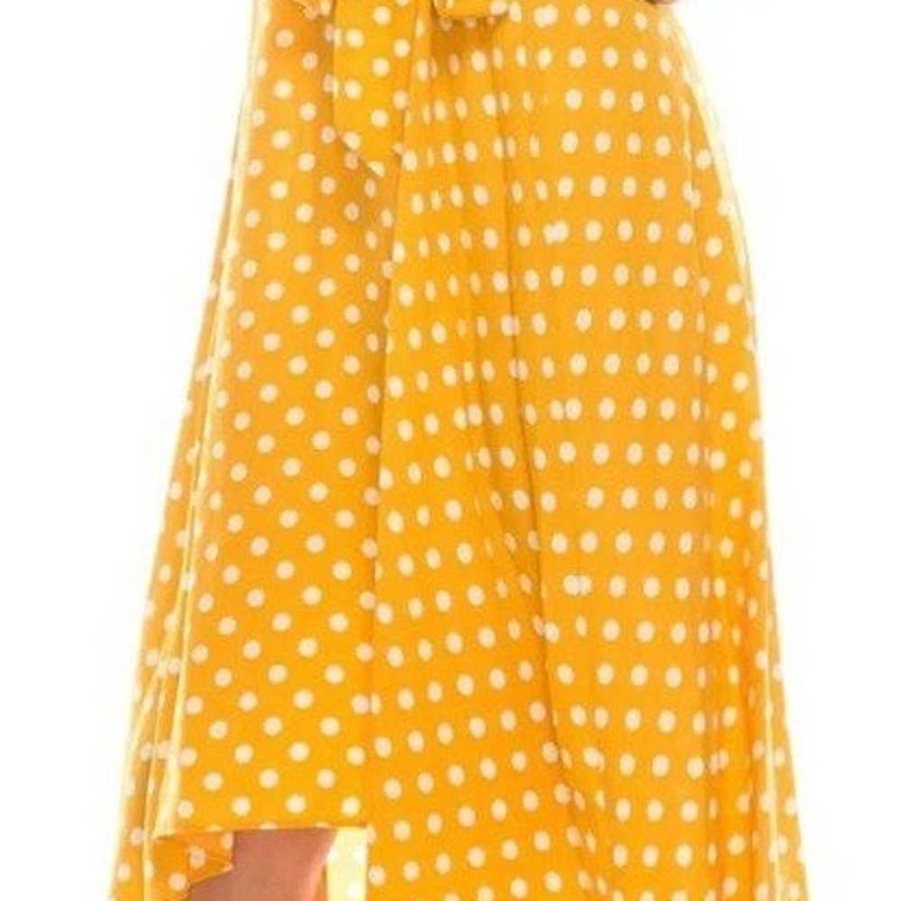 Gabby Skye -Yellow & White Polk-a-Dot Dress-16 - image 1