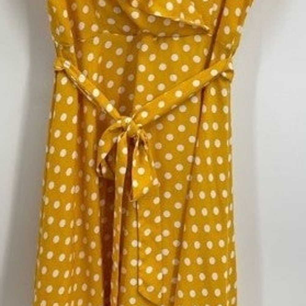 Gabby Skye -Yellow & White Polk-a-Dot Dress-16 - image 3