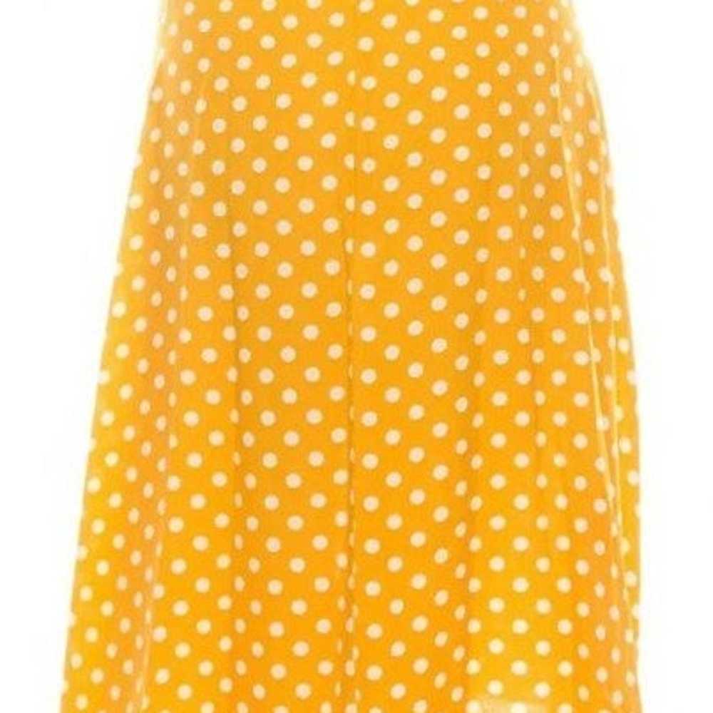 Gabby Skye -Yellow & White Polk-a-Dot Dress-16 - image 5