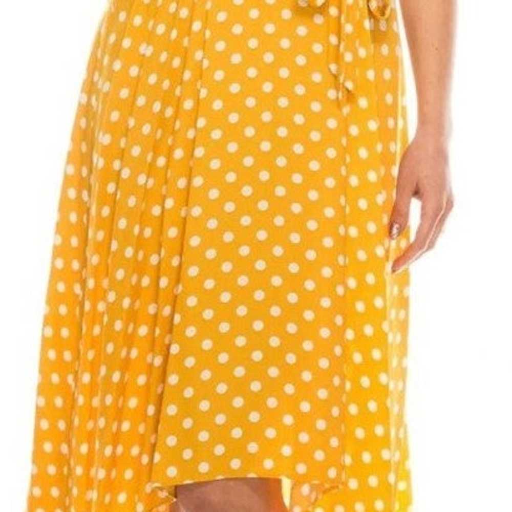 Gabby Skye -Yellow & White Polk-a-Dot Dress-16 - image 6