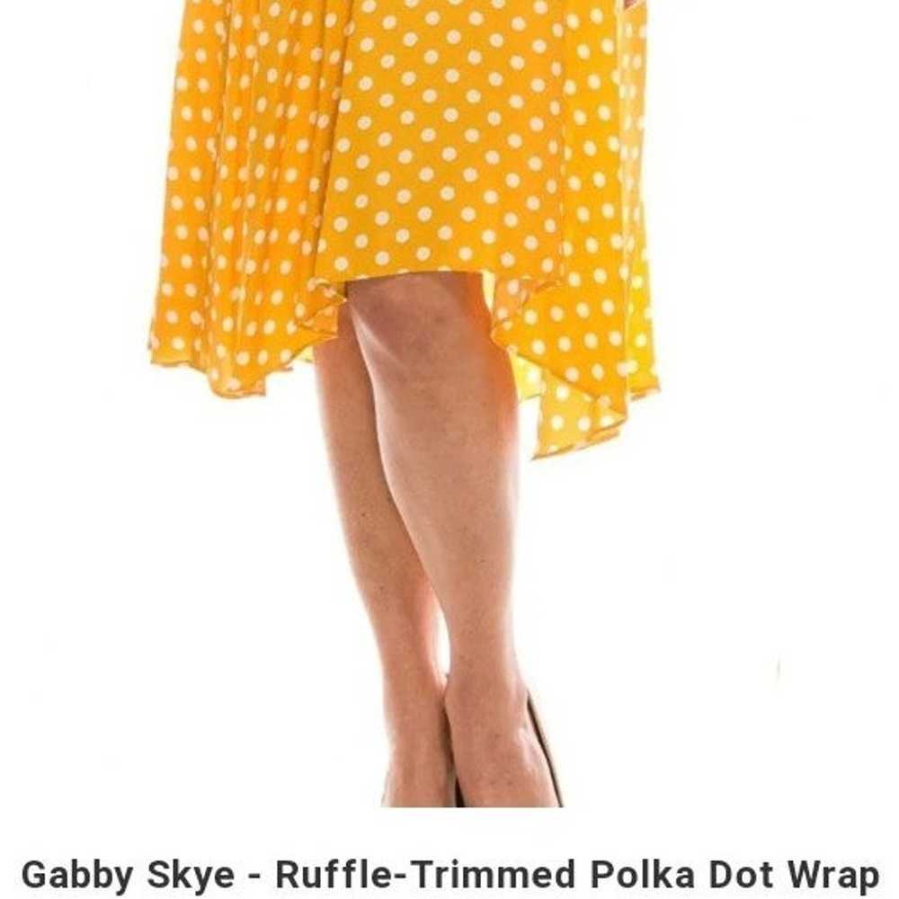 Gabby Skye -Yellow & White Polk-a-Dot Dress-16 - image 7