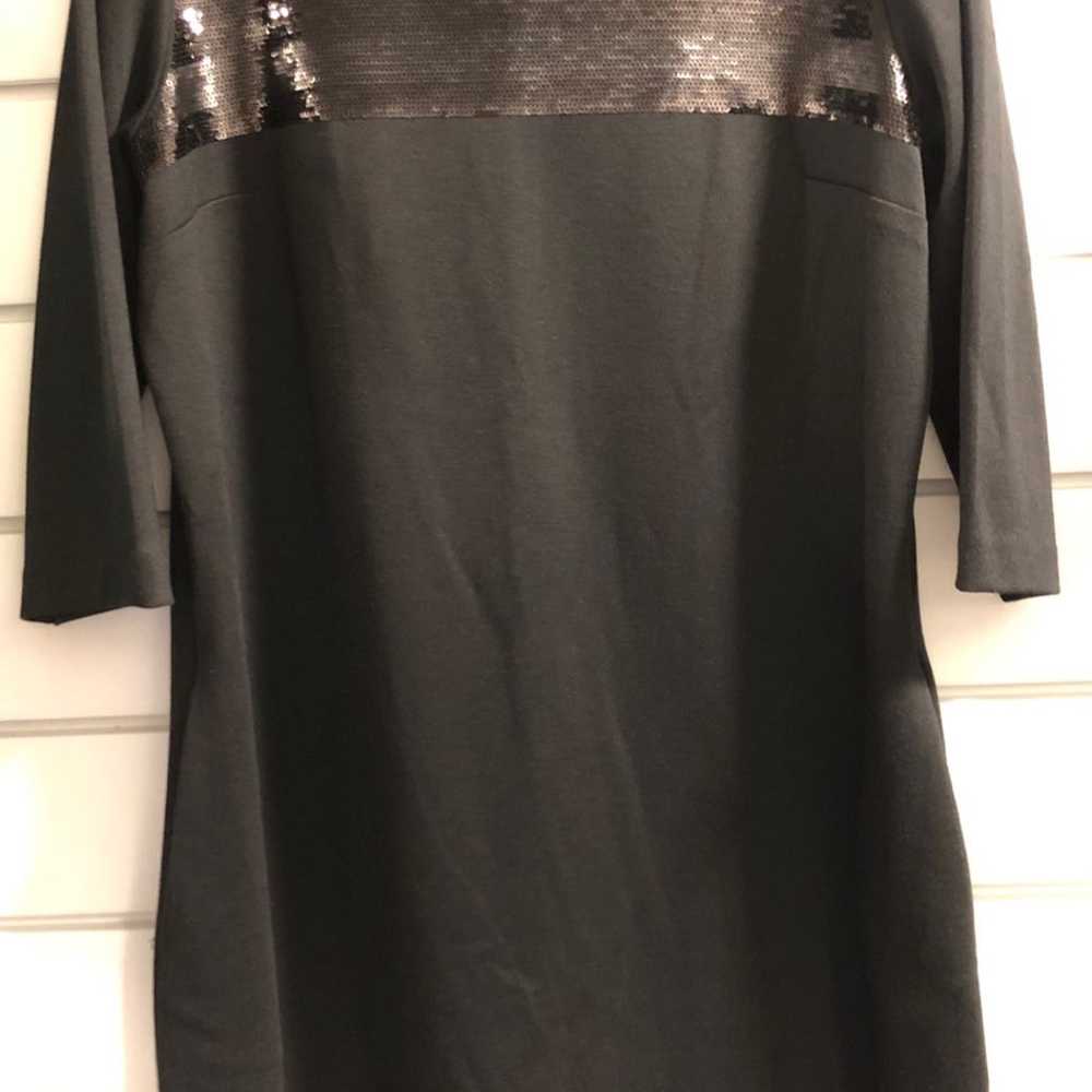Liz Claiborne Black Knit Sequin Dress - image 1
