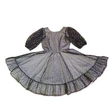 Square Dance Dress Co 16 Black White Geometric Ful