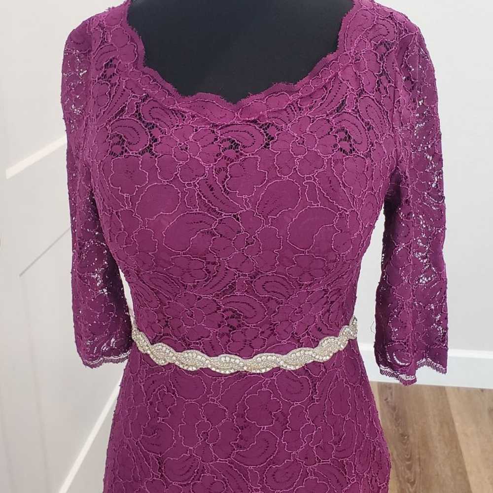 Laces long dress purple sz 2 - image 10