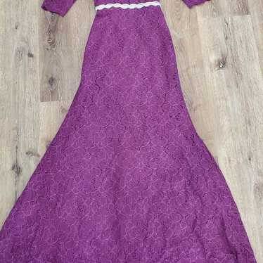 Laces long dress purple sz 2 - image 1