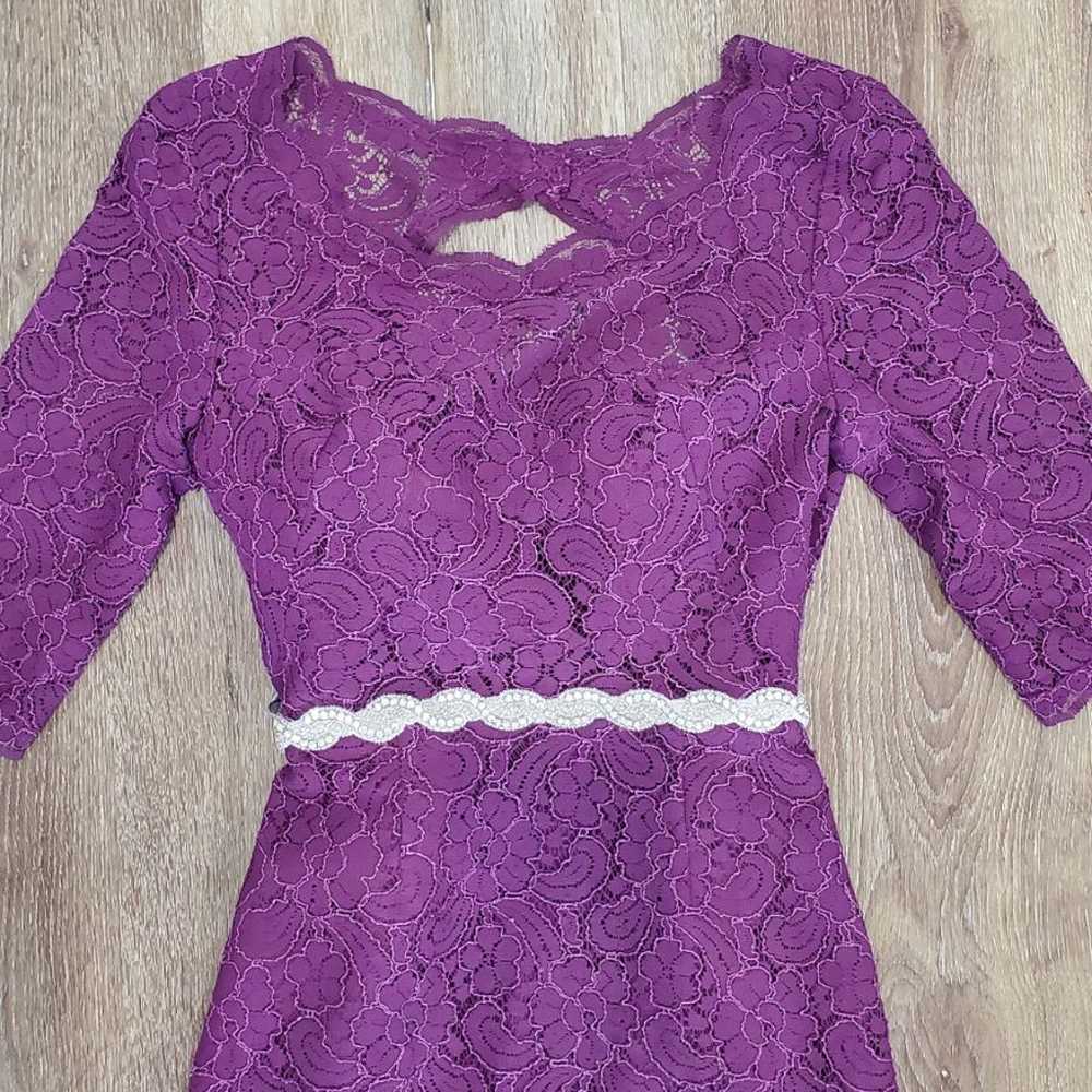 Laces long dress purple sz 2 - image 2