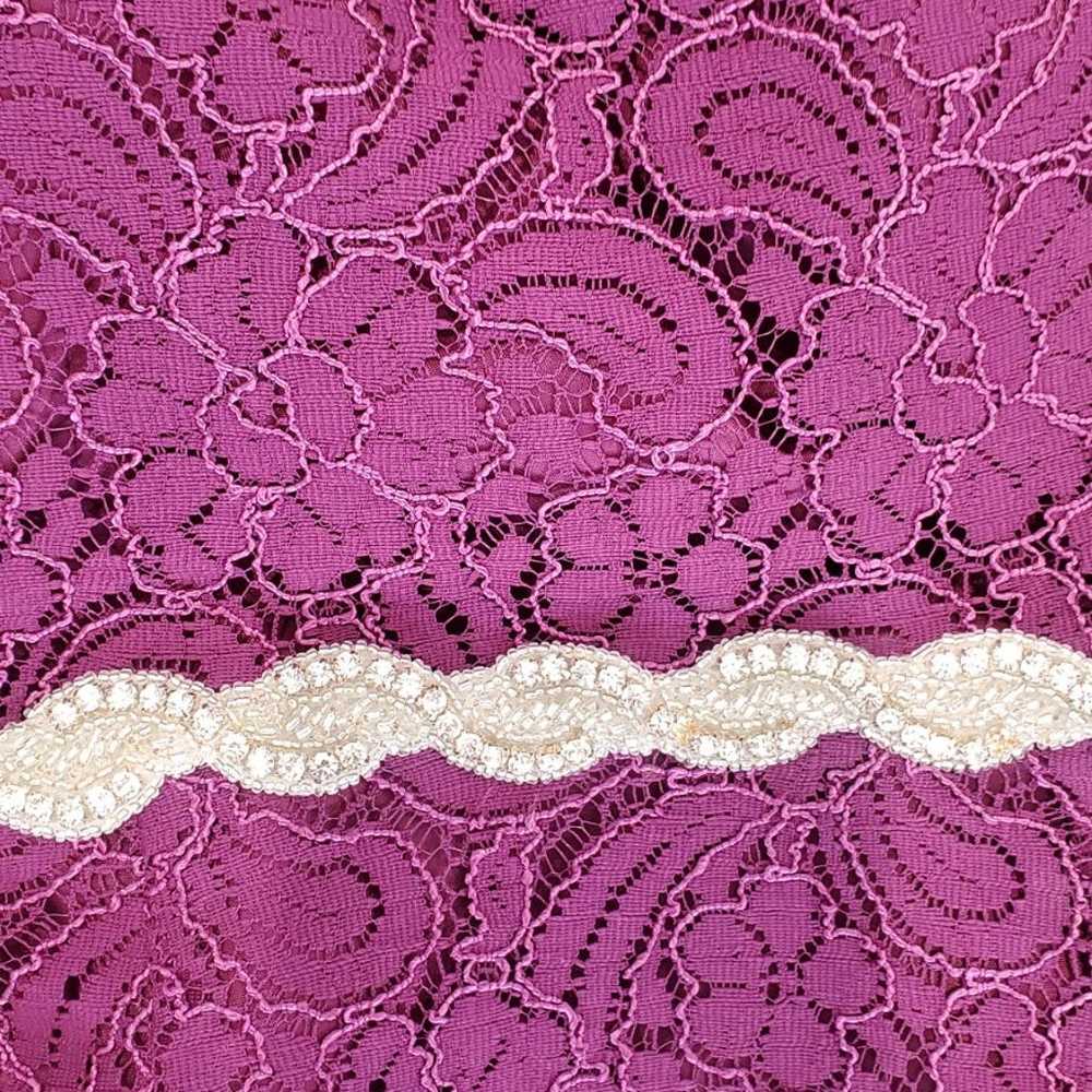 Laces long dress purple sz 2 - image 3