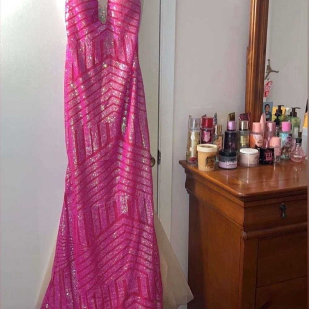 Hot pink prom dress - image 1