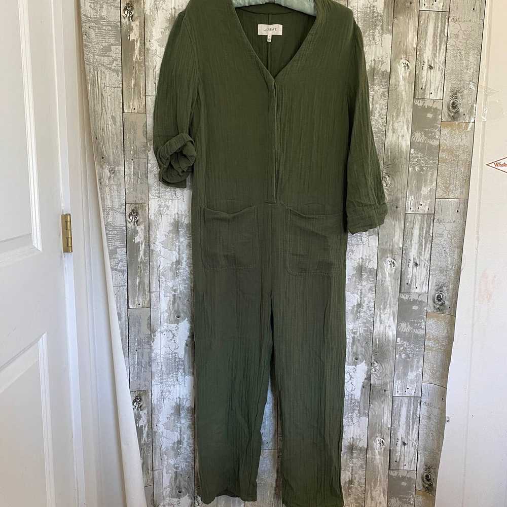 The GREAT. the union green jumpsuit 0 - image 1