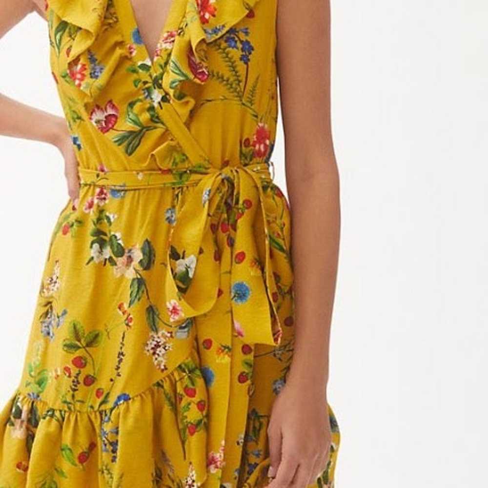 Anthropologie Yellow Floral Wrap Belt Maeve Dress… - image 3