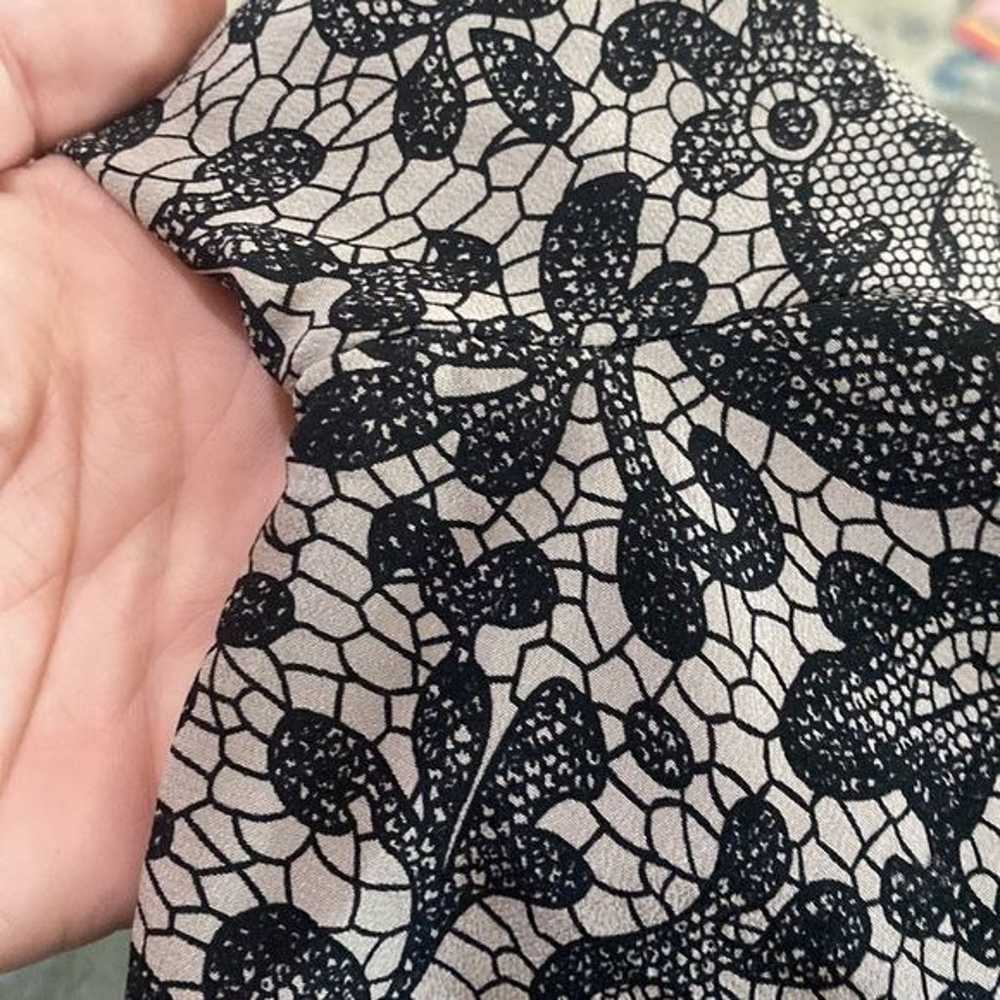 Rebecca Taylor Silk Lace Print Long Sleeve Dress … - image 11