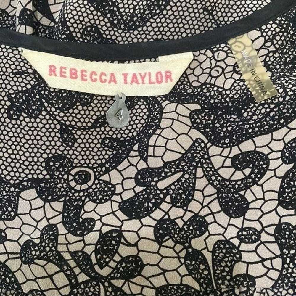 Rebecca Taylor Silk Lace Print Long Sleeve Dress … - image 5