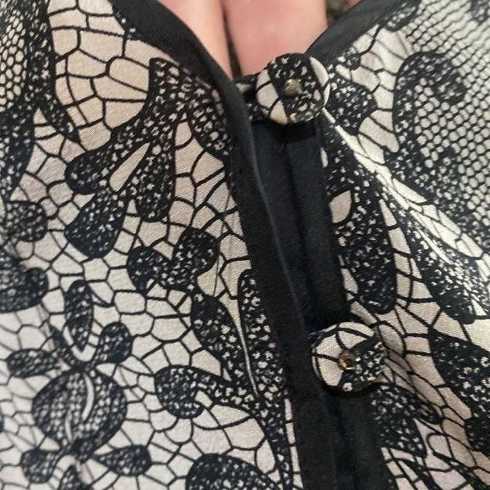 Rebecca Taylor Silk Lace Print Long Sleeve Dress … - image 7
