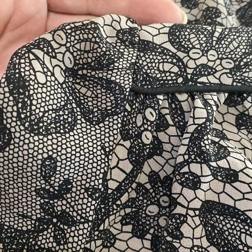 Rebecca Taylor Silk Lace Print Long Sleeve Dress … - image 9