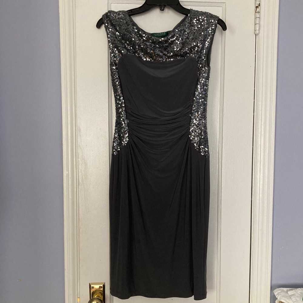 Knee length sequin dress size 4 in silver/grey by… - image 1