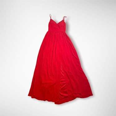 City Triangles Red Prom Dress With Mesh Tie Back - image 1