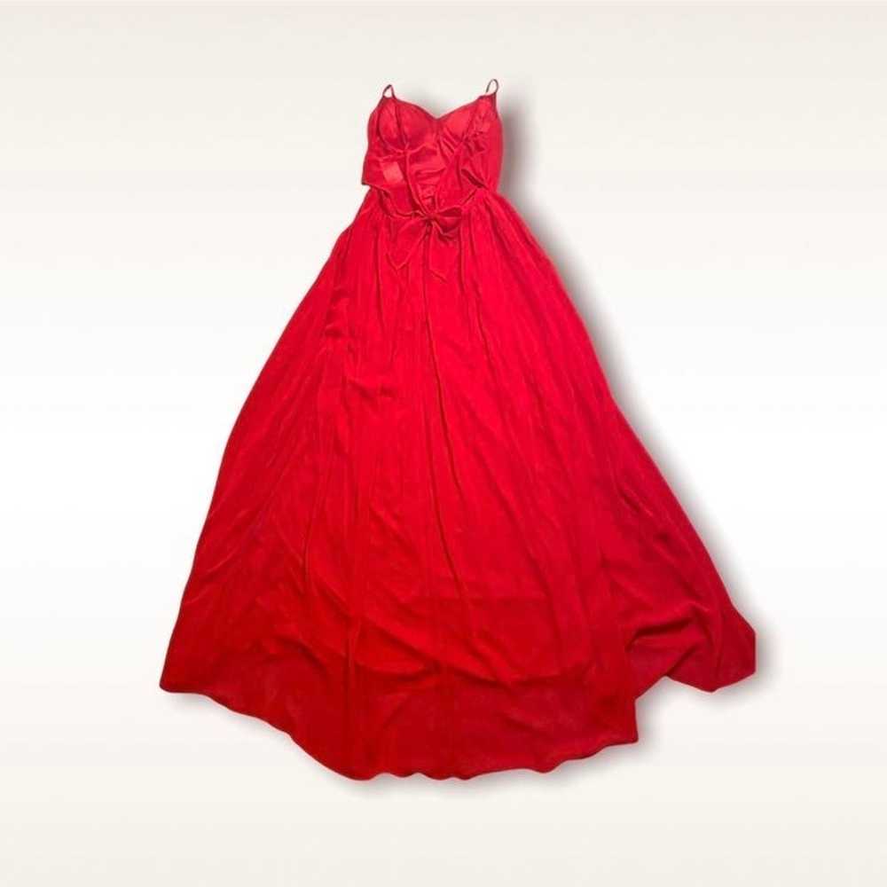 City Triangles Red Prom Dress With Mesh Tie Back - image 2