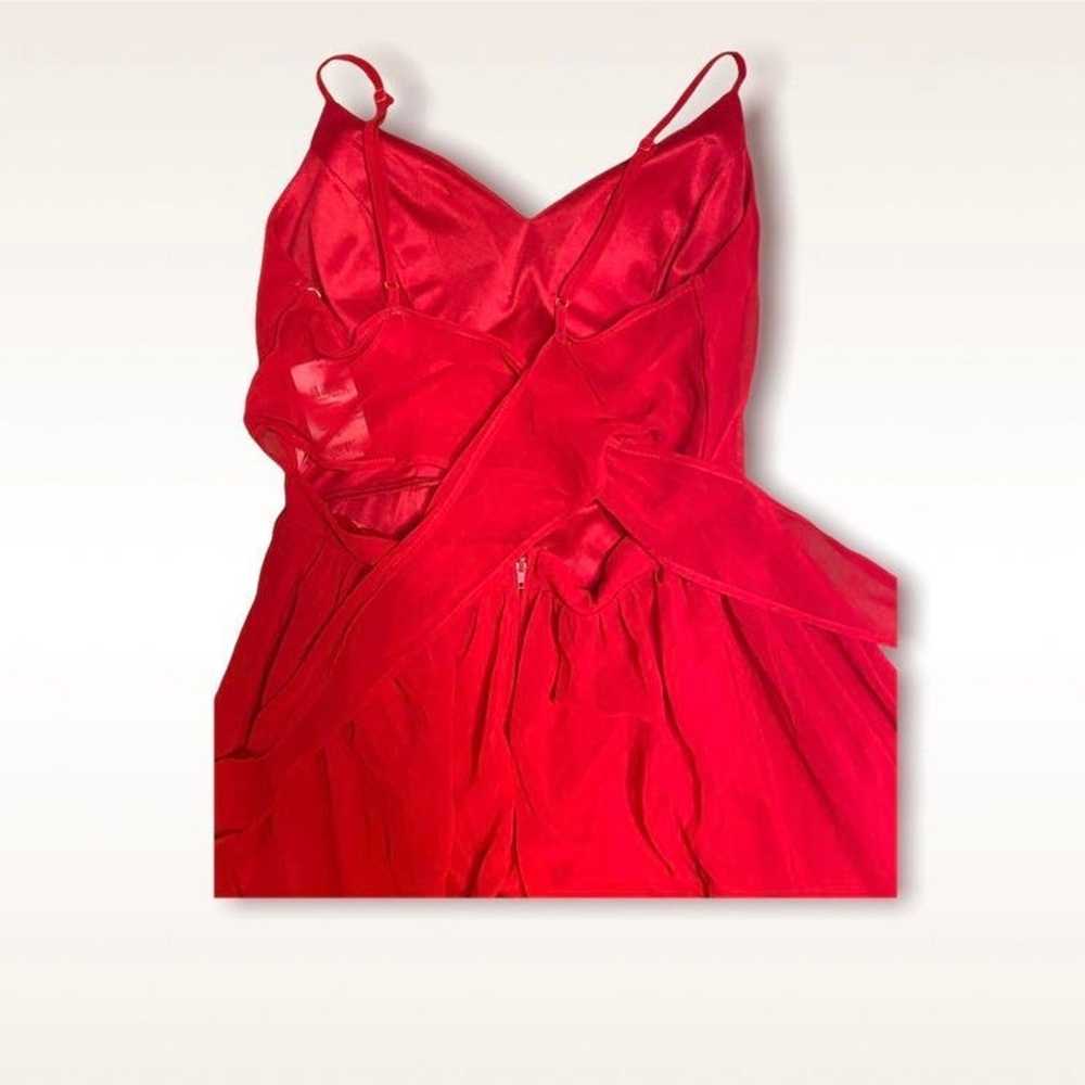 City Triangles Red Prom Dress With Mesh Tie Back - image 3