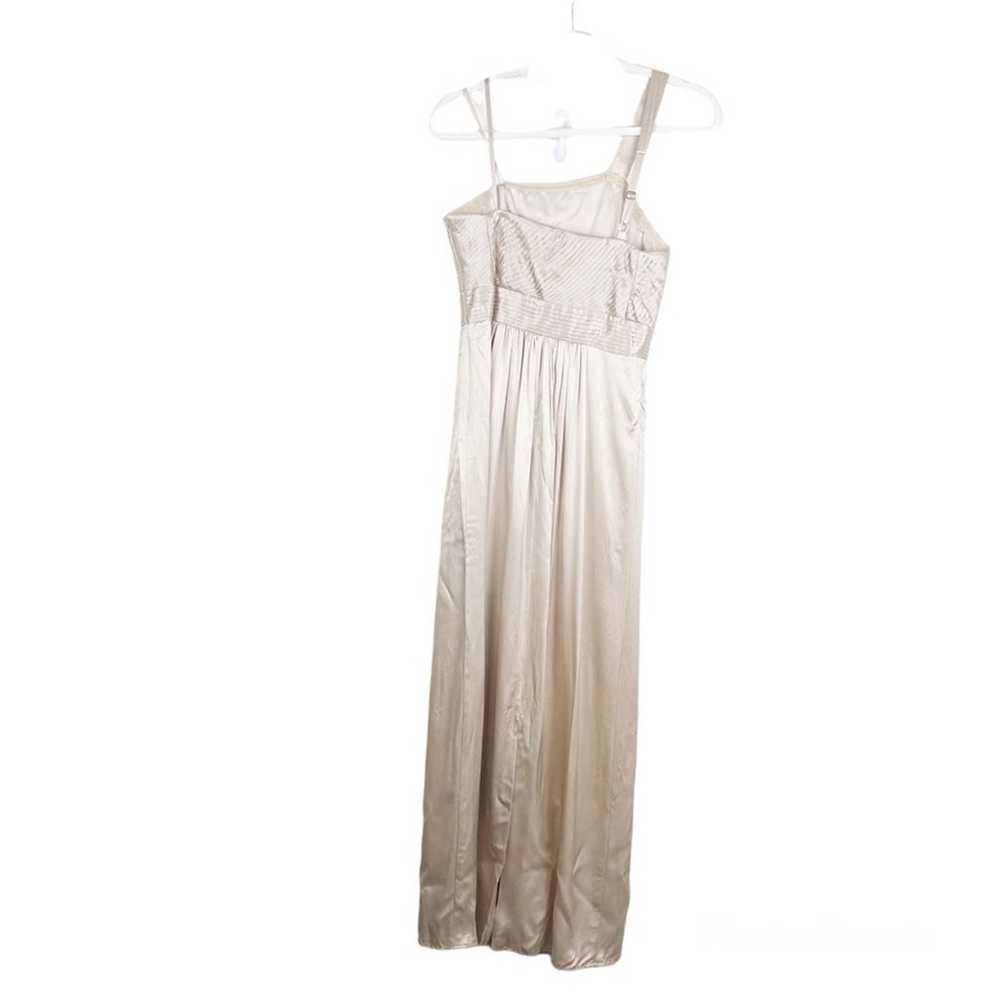 BCBG Max Azria 100% Silk Champagne One Shoulder M… - image 2