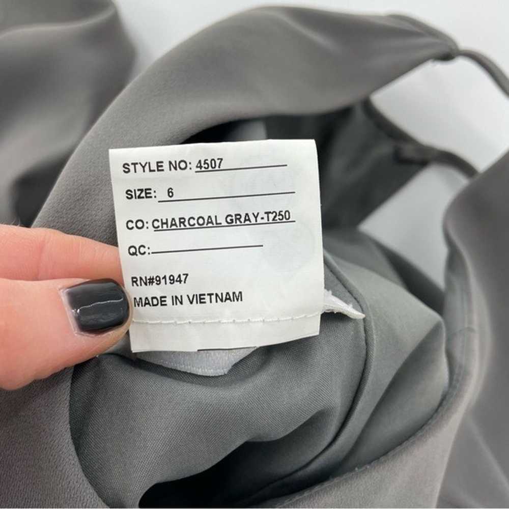 Dessy Collection Style 4507 Grey High Neck Long M… - image 12