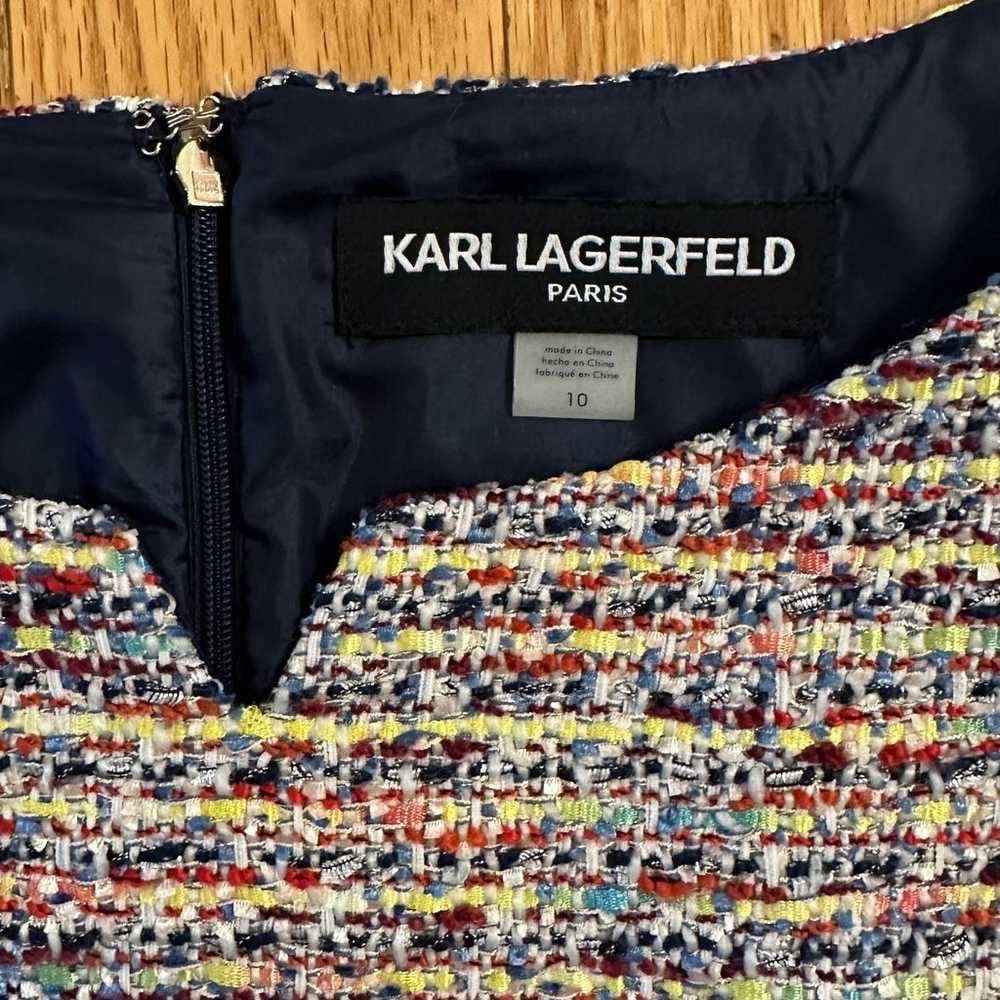 Karl Lagerfeld Paris Sleeveless Tweed Shift Dress… - image 5