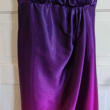 Strapless purple ombre dress