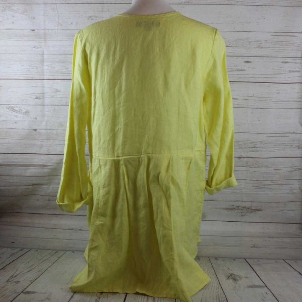 FLAX M Linen Lagenlook Dress Tunic - image 4