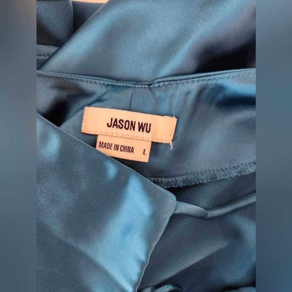 Jason Wu blue satin dress Size Large - image 3