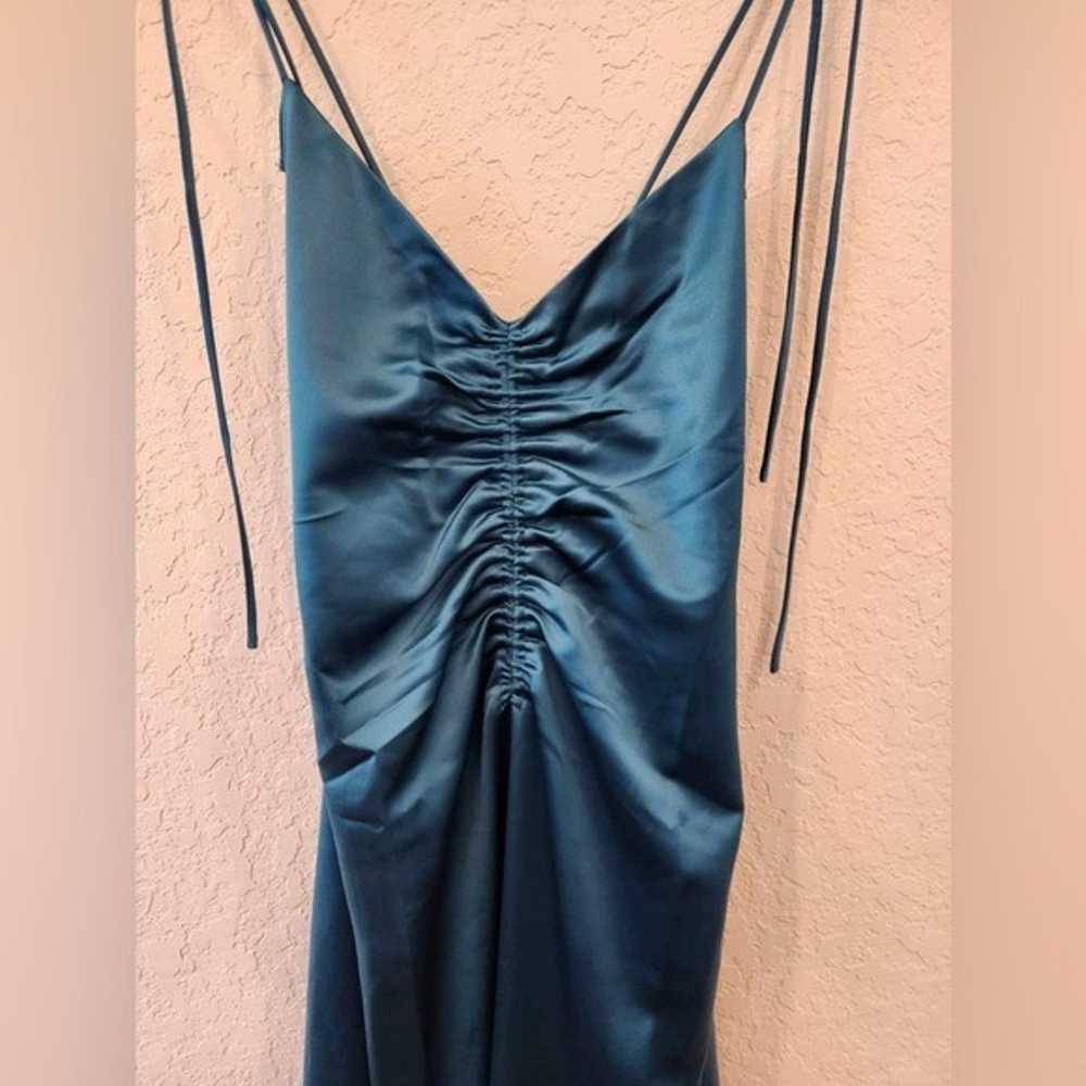 Jason Wu blue satin dress Size Large - image 4