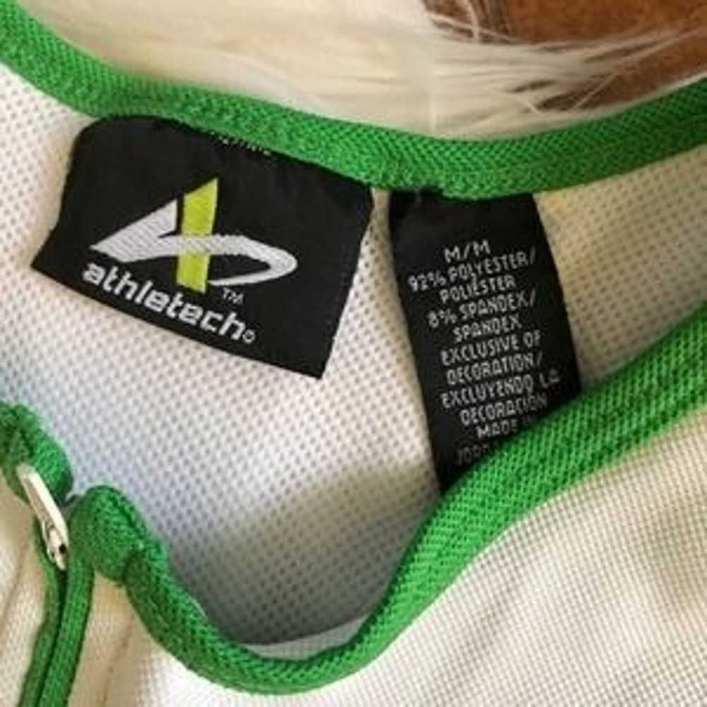 Y2K Athletech Green White Racer Back Sports Bra W… - image 4