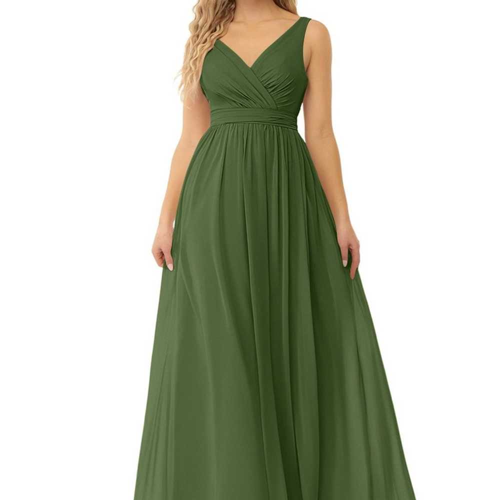 Olive Green Bridesmaid Dress - image 1