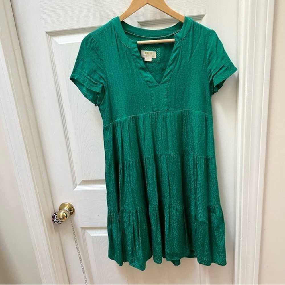 Anthropologie Maeve Tania Sacha green tiered short sl… - Gem