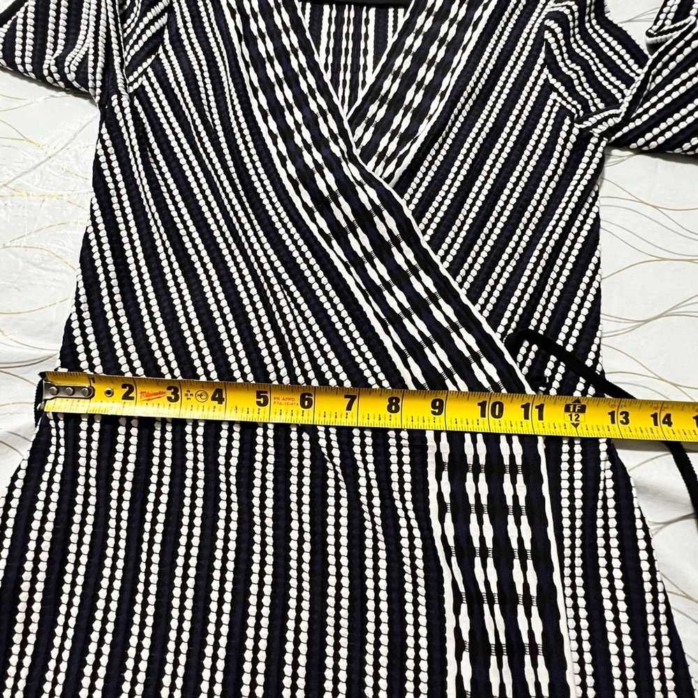 Tory Burch Navy Oxford Stripe Jacquard Wrap Dress… - image 6