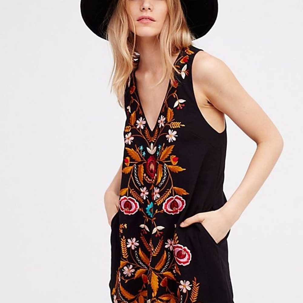 Free People Folk Song Embroidered Mini - image 1