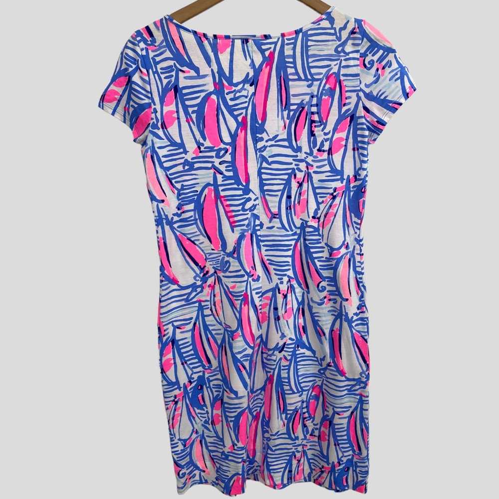 Lilly Pulitzer Pink Blue White Boating Pima Cotto… - image 2