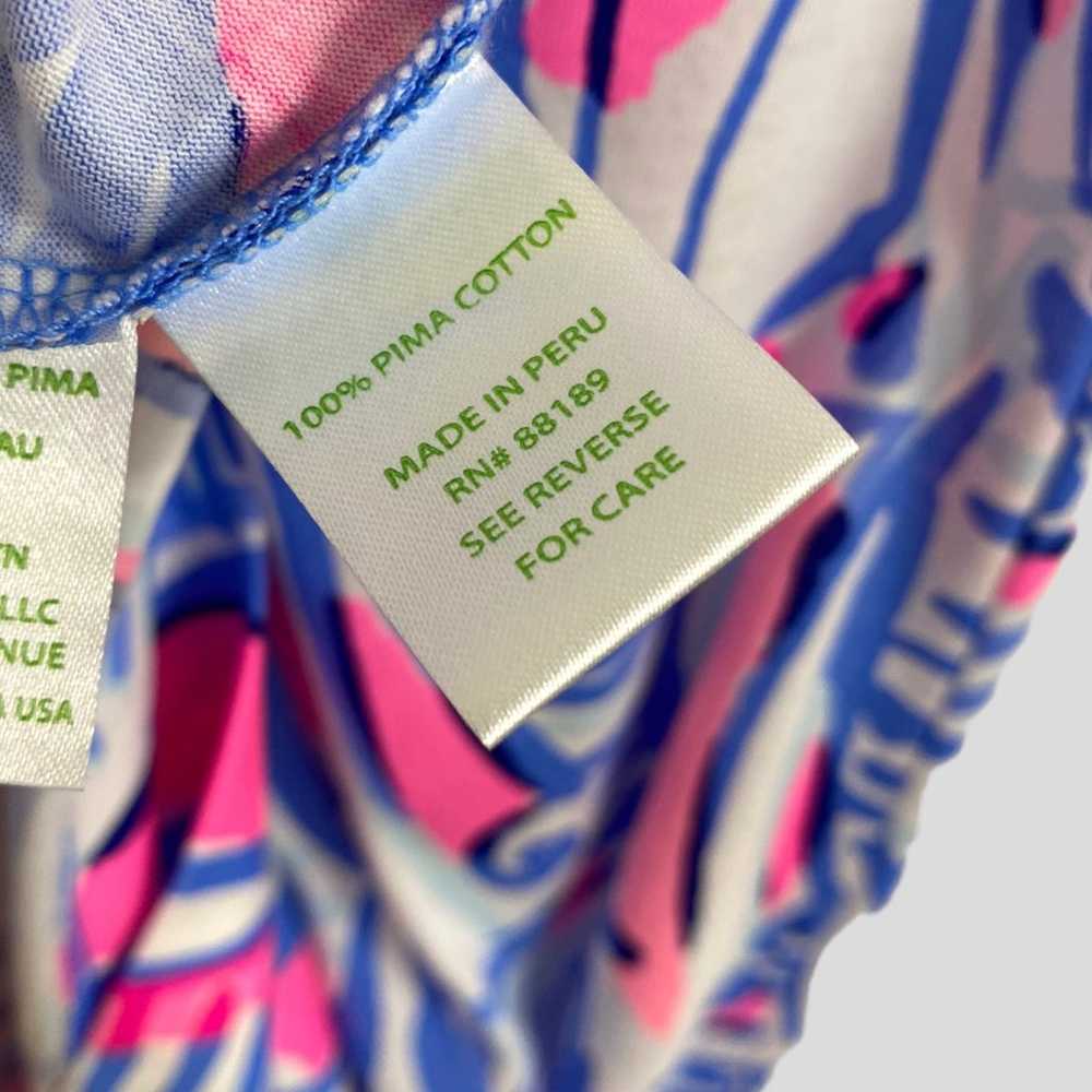 Lilly Pulitzer Pink Blue White Boating Pima Cotto… - image 4