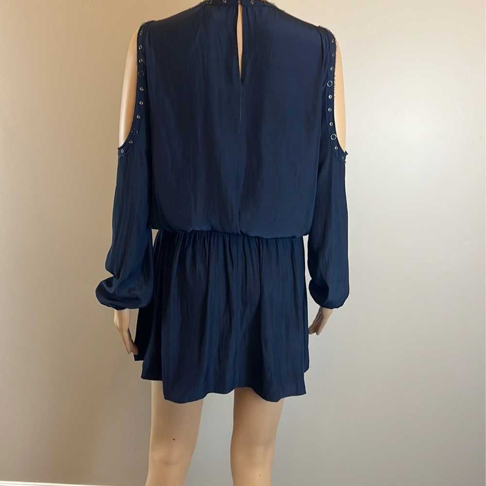 Ramy Brook Navy Maine Cold Shoulder Mini Dress XS - image 6