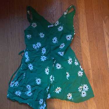 Green floral reformation dress - image 1