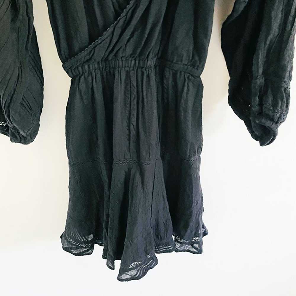 Tularosa Black Poplin Boho Mini Dress XS - image 3